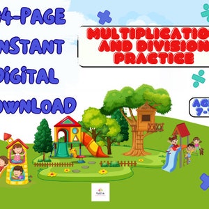 Multiplication and division math worksheets printable multiplication strategies for third grade  -Instant digital download