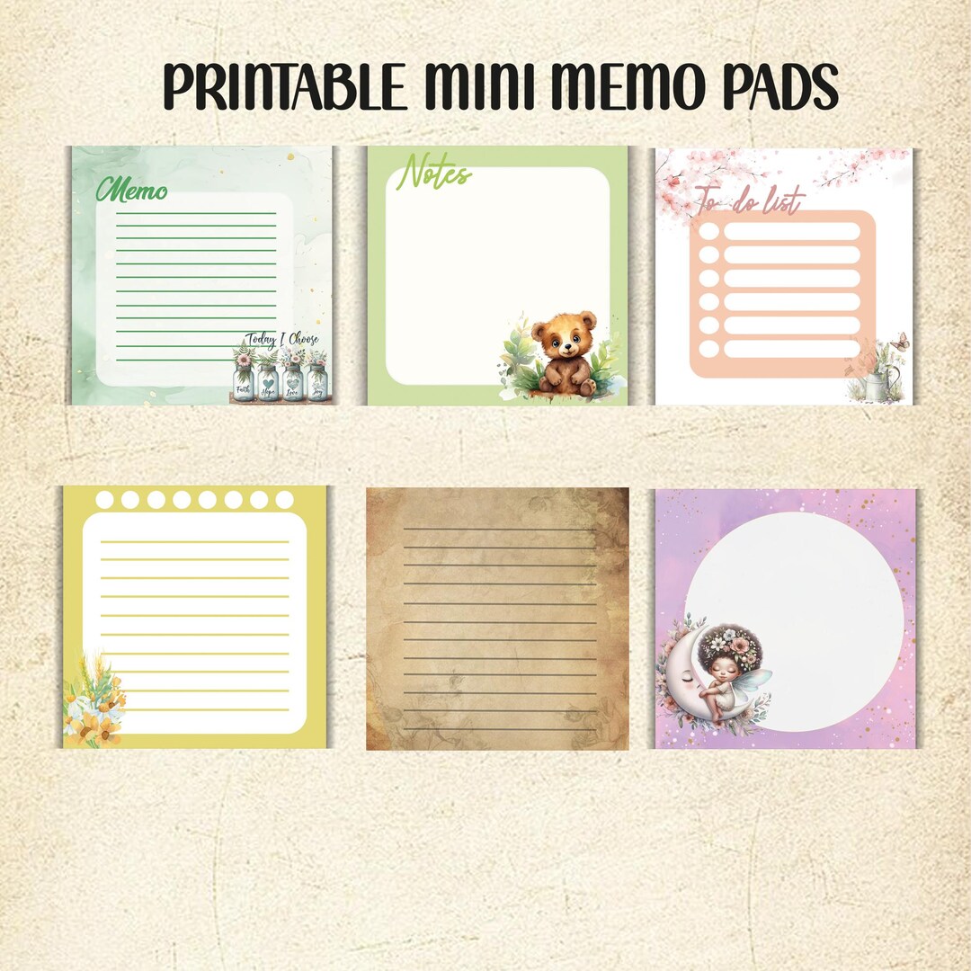 Mini Memo Pads - Etsy