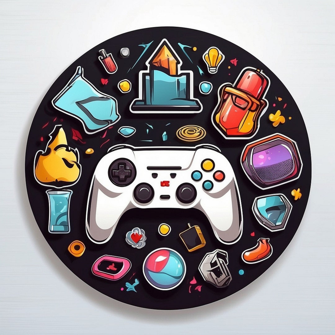 80 Pages of Gaming Esports Digital Stickers Games, Consoles, and