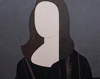 Mona Lisa - wall decoration (sintered painting) crafted from sintered quartz