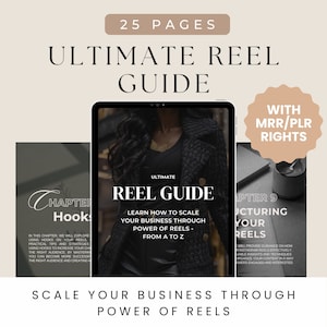 Master Guide till återförsäljningsrättigheter PLR E-bok PLR Guide till digital produktrulle Digital marknadsföring PLR-mall E-bok om passiv inkomst Guide till Instagram-rulle