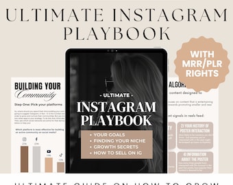 PLR Ebook PLR Digital Product Master Resell Rights Faceless Digital Marketing PLR Templates Passive income Ebook Instagram Playbook Canva