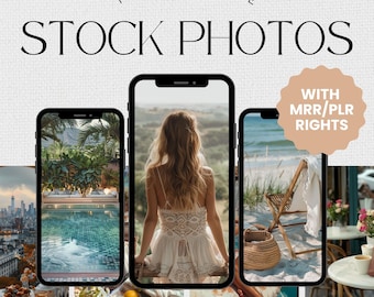 MRR Stock Photos Travel Lifestyle PLR Aesthetic Photo Bundle Resell as your own Stock images Master resell rights Marketing Photos Instagram