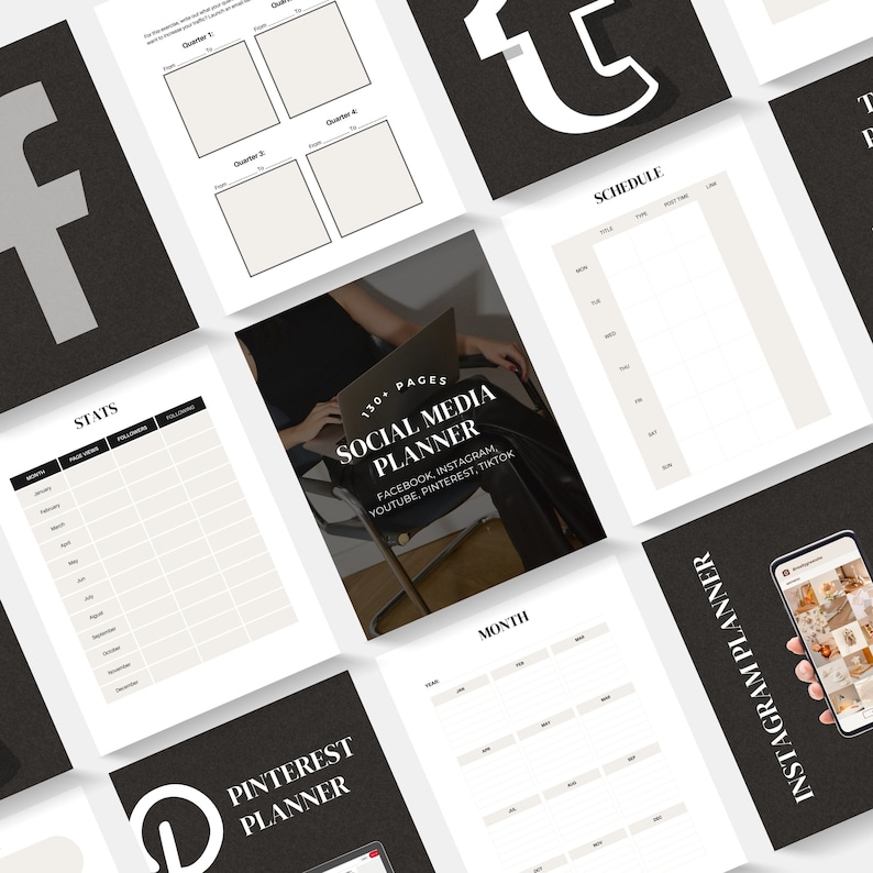 Master Resell Rights Canva Social media planner PLR Templates PLR Digital Products Sell as your own Sell on Etsy Instagram Planner Facebook