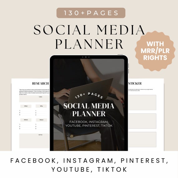 Master Resell Rights Canva Social media planner PLR Templates PLR Digital Products Sell as your own Sell on Etsy Instagram Planner Facebook