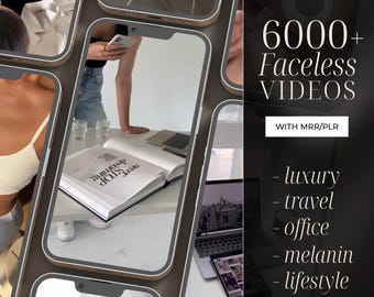 6000 Aesthetic Faceless Video MRR PLR resell rights PLR Digital Product Master Resell Rights Faceless Marketing Video Instagram reels Dark