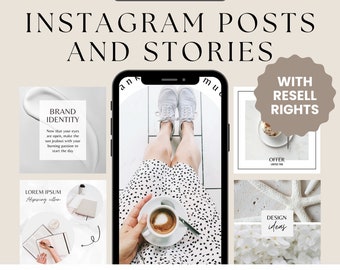 Derechos de reventa Producto digital Plantillas de Instagram Paquete PLR Derechos de etiqueta privada Producto PLR Producto digital Plantilla PLR de marketing digital