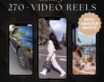 Instagram Videos Master Resell Rights Luxury Stock Videos PLR Template Aesthetic Instagram Video Reel MRR Marketing Video Wealth Success