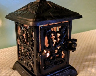 Vintage Japanese Tea Garden Cast Iron Lantern