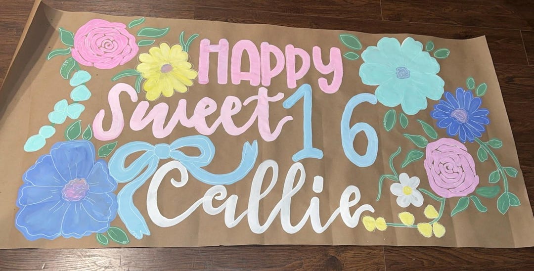 Party Finger Sign Painted Party Sign - Etsy