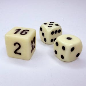 Vintage Bakelite Dice, 3 Pcs