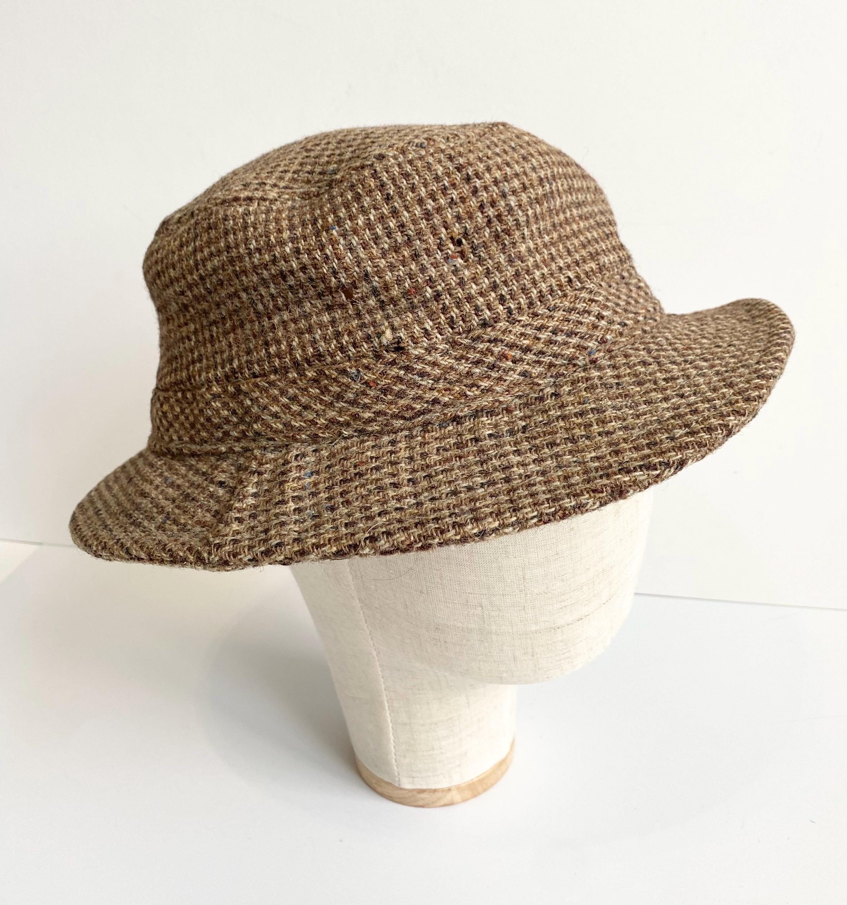 Vintage L.L. Bean Harris Tweed Bucket Hat Size Large 100% Scottish