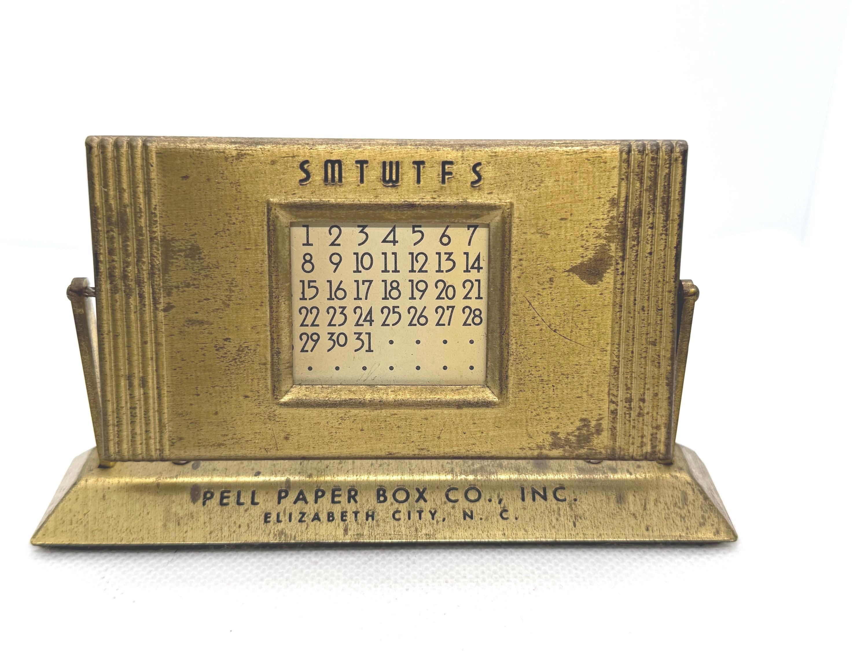 1940-1990 SLYDIT Vintage 50 Year Brass Sliding Calendar - Etsy