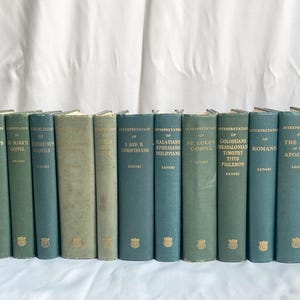 VINTAGE 1937-1951 SET of 11 United Lutheran Church INTERPRETATION of the gospels books by Lenske