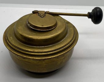 Antique Brass Spirit Kettle Burner Chafing Dish, 1800s