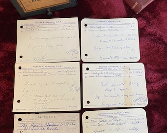 Lot of 6 Vintage DENTIST Medicine Prescriptions 1960