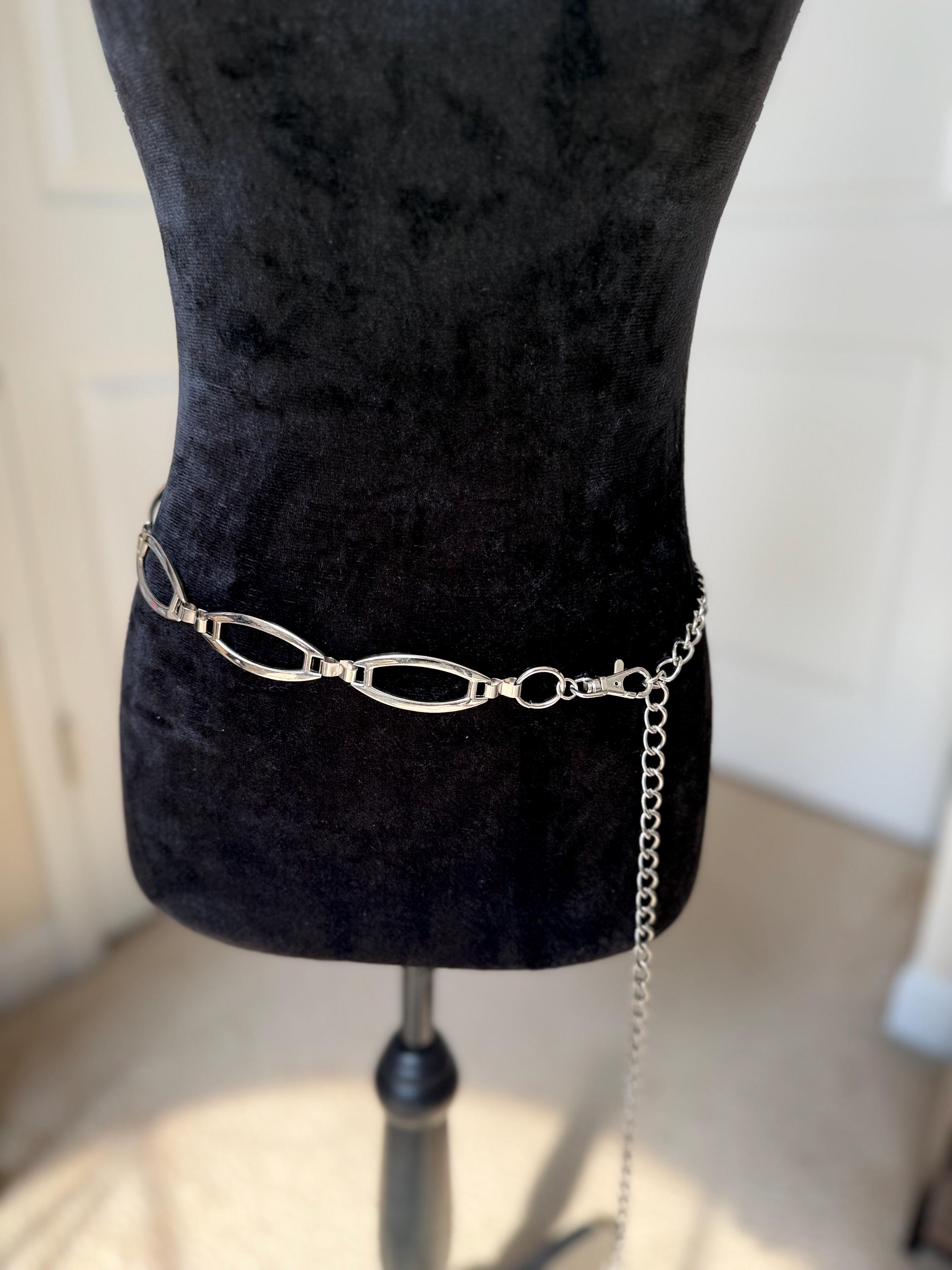 Vintage Retro Mod Silvertone Adjustable Chain Belt - Etsy display picture 1