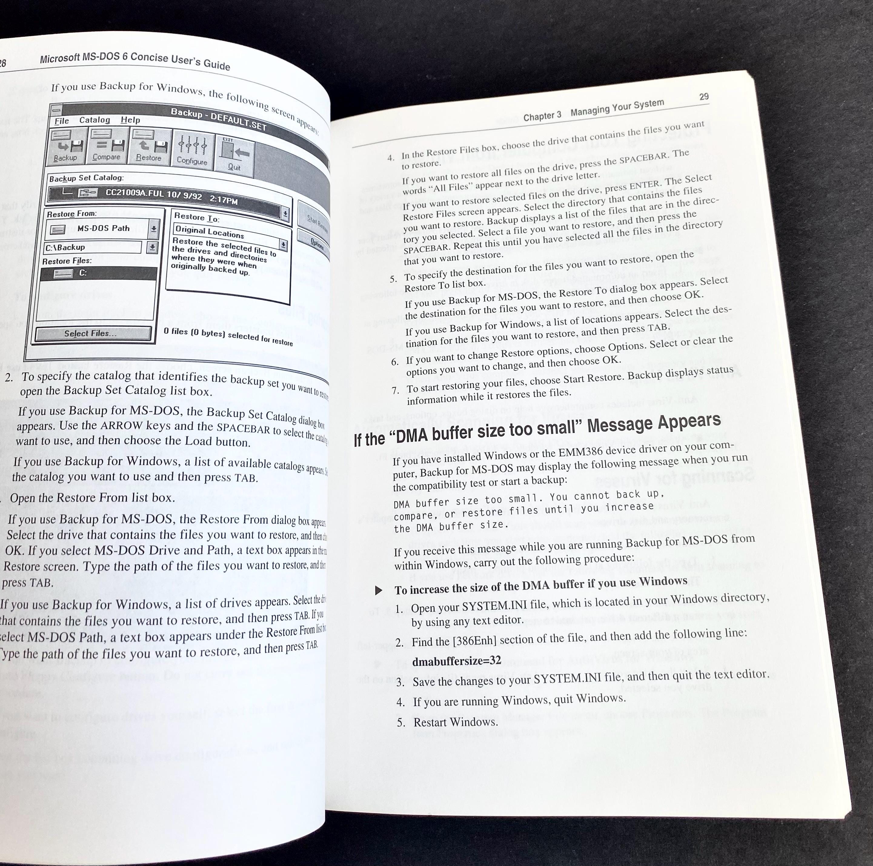 Vintage MS-DOS 6.2 Concise User