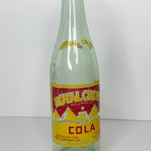 Vintage Royal Crown RC Cola Glass Soda Bottle
