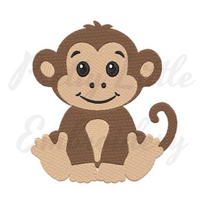 Motif de broderie bébé singe