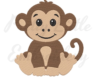 Baby Äffchen, Stickdatei