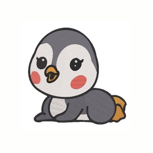Cute Baby Penguin Embroidery Design, Animal Embroidery Design, Machine Embroidery Design, 6 Sizes, Instant Download