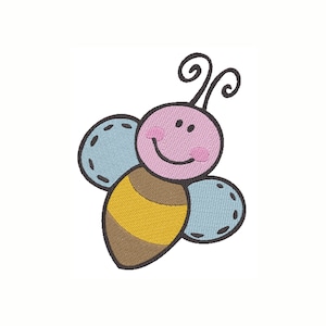 Beautiful Bee Machine Embroidery Design - Instant Download Honeybee Stitch Pattern - Cute Insect Digital Embroidery File for DIY Projects