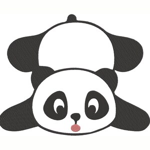 Archivo digital de bordado de panda juguetón - Lindo diseño de costura de bricolaje - Descarga instantánea para proyectos de artesanía adorables