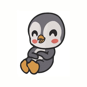 Cute Baby Penguin Embroidery Design, Animal Embroidery Design, Machine Embroidery Design, 6 Sizes, Instant Download