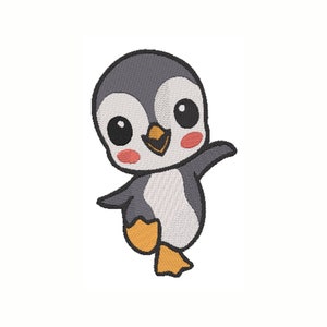 Cute Baby Penguin Embroidery Design, Animal Embroidery Design, Machine Embroidery Design, 6 Sizes, Instant Download