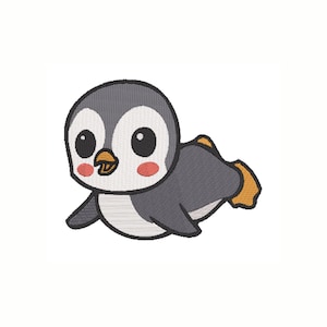 Cute Baby Penguin Embroidery Design, Animal Embroidery Design, Machine Embroidery Design, 6 Sizes, Instant Download