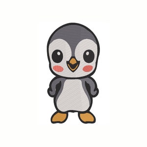 Cute Baby Penguin Embroidery Design, Animal Embroidery Design, Machine Embroidery Design, 6 Sizes, Instant Download