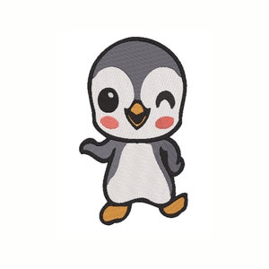 Cute Baby Penguin Embroidery Design, Animal Embroidery Design, Machine Embroidery Design, 6 Sizes, Instant Download