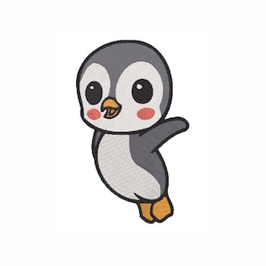 Cute Baby Penguin Embroidery Design, Animal Embroidery Design, Machine Embroidery Design, 6 Sizes, Instant Download