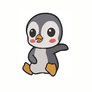 Cute Baby Penguin Embroidery Design, Animal Embroidery Design, Machine Embroidery Design, 6 Sizes, Instant Download