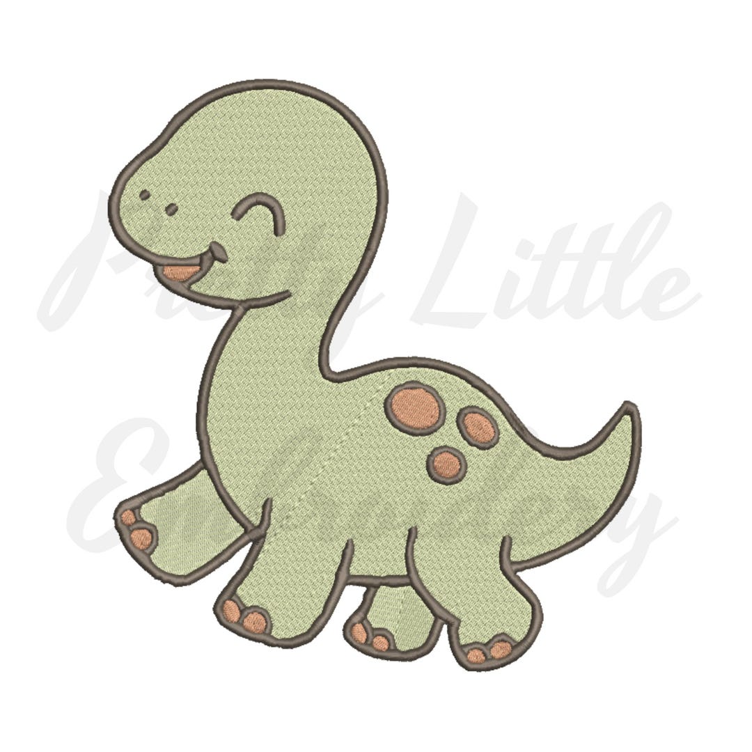 Brontosaurus Embroidery Design - Etsy