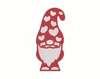 Valentine Gnome Embroidery Designs