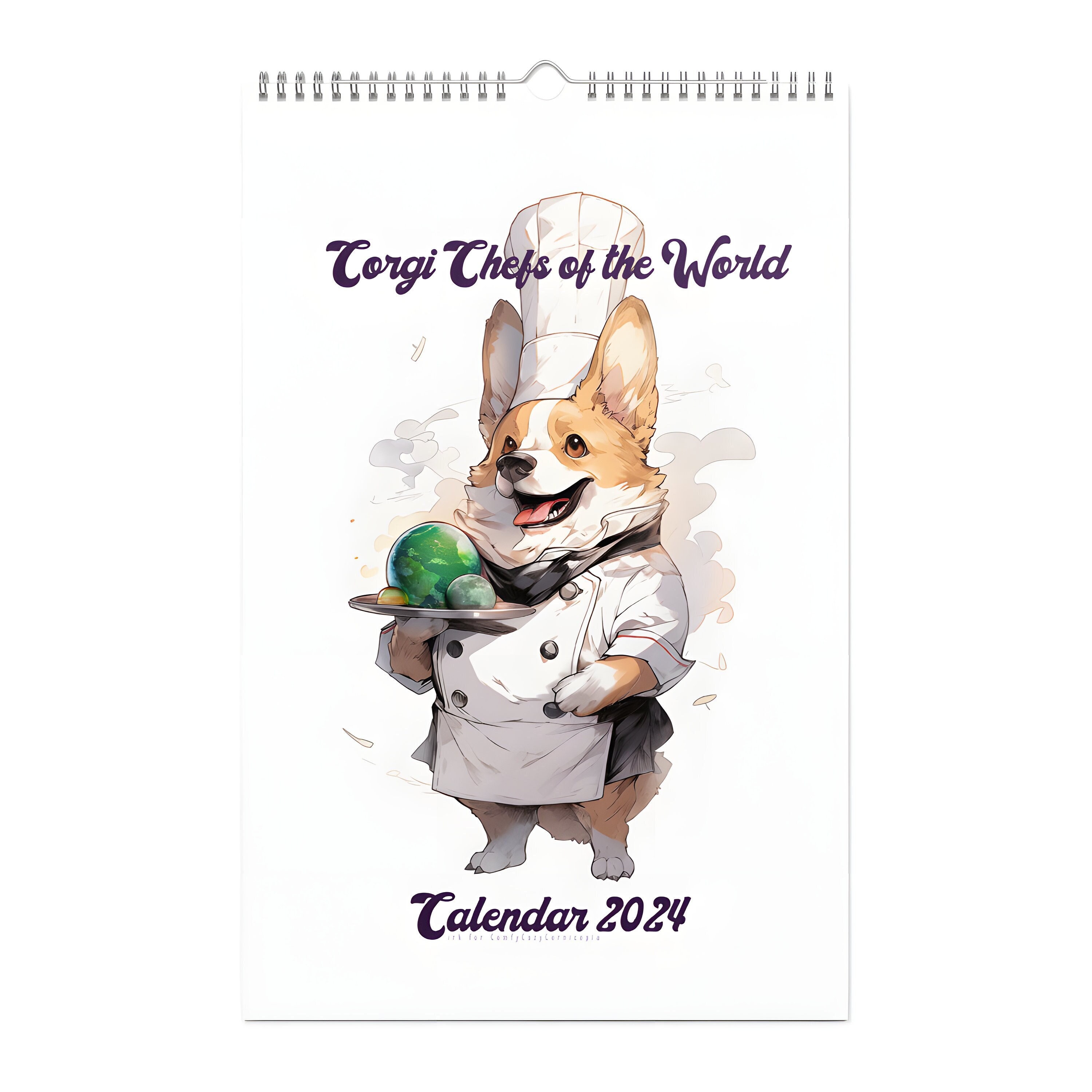 Calendar 2024 Pembroke Cardigan Welsh Lover Gift Animated