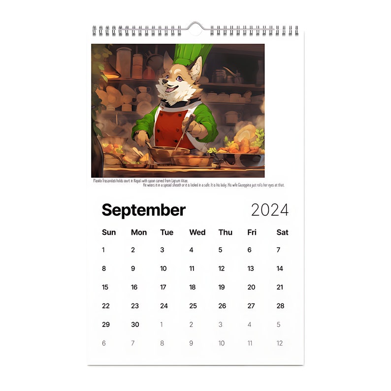 Calendar 2025 Pembroke Cardigan Welsh Lover Gift Animated