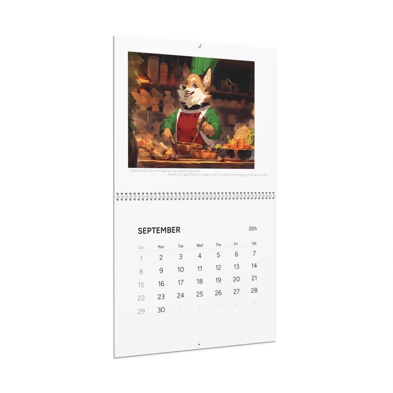 Calendar 2025 Pembroke Cardigan Welsh Lover Gift Animated