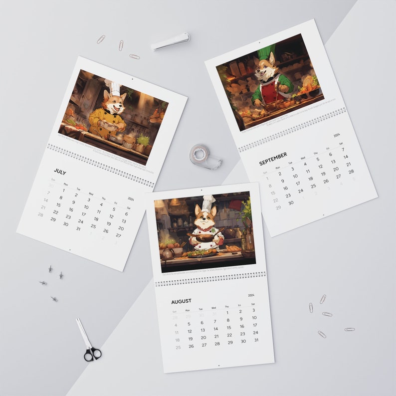 Calendar 2025 Pembroke Cardigan Welsh Lover Gift Animated