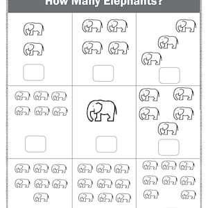 Kindergarten Math Counting to 10 Worksheets Number Recognition Activities Preschool Learn to Count Printable PDF
