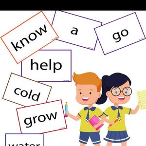 Sight Words Flash Cards 3 Letter Words Early Reading Kindergarten Phonics Game High Frequency Words Homeschool Printable