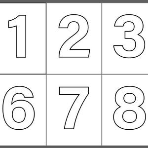 Ensemble de chiffres SVG 0-9 fichiers vectoriels coupés png jpg pdf pour Cricut Silhouette Crafts