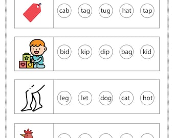 CVC Word Dab Worksheets: Phonics Activity for Kindergarten (Printable PDF)