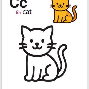 Hojas para colorear el alfabeto para preescolar / Actividades de reconocimiento de letras de la A a la Z / Páginas para colorear del ABC imprimibles en PDF