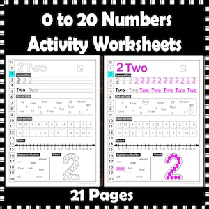Numbers 0-20 Worksheets: PreK-Kindergarten Math (PDF Pattern)