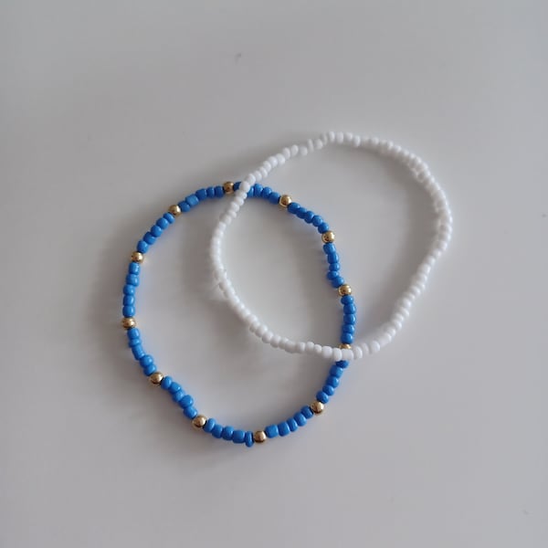elastische minimalistische Perlenarmbänder