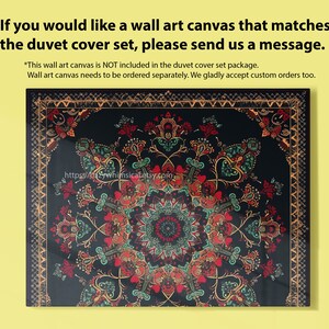 Hippie Bohemian Ethnic Mandala Bedding Set, Vintage African Print Duvet Cover, Bohemian Quilt Cover, Full King Queen Twin Dorm Bedding Set image 5