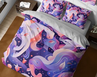 pillow pastel unicorn bedding